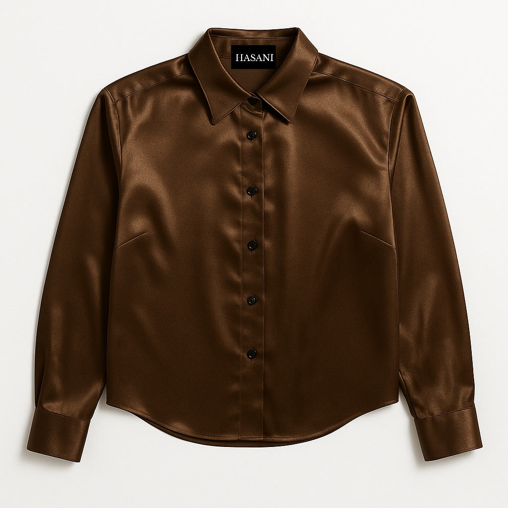 Long Sleeved Satin Shirt