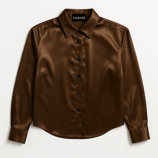 Long Sleeved Satin Shirt
