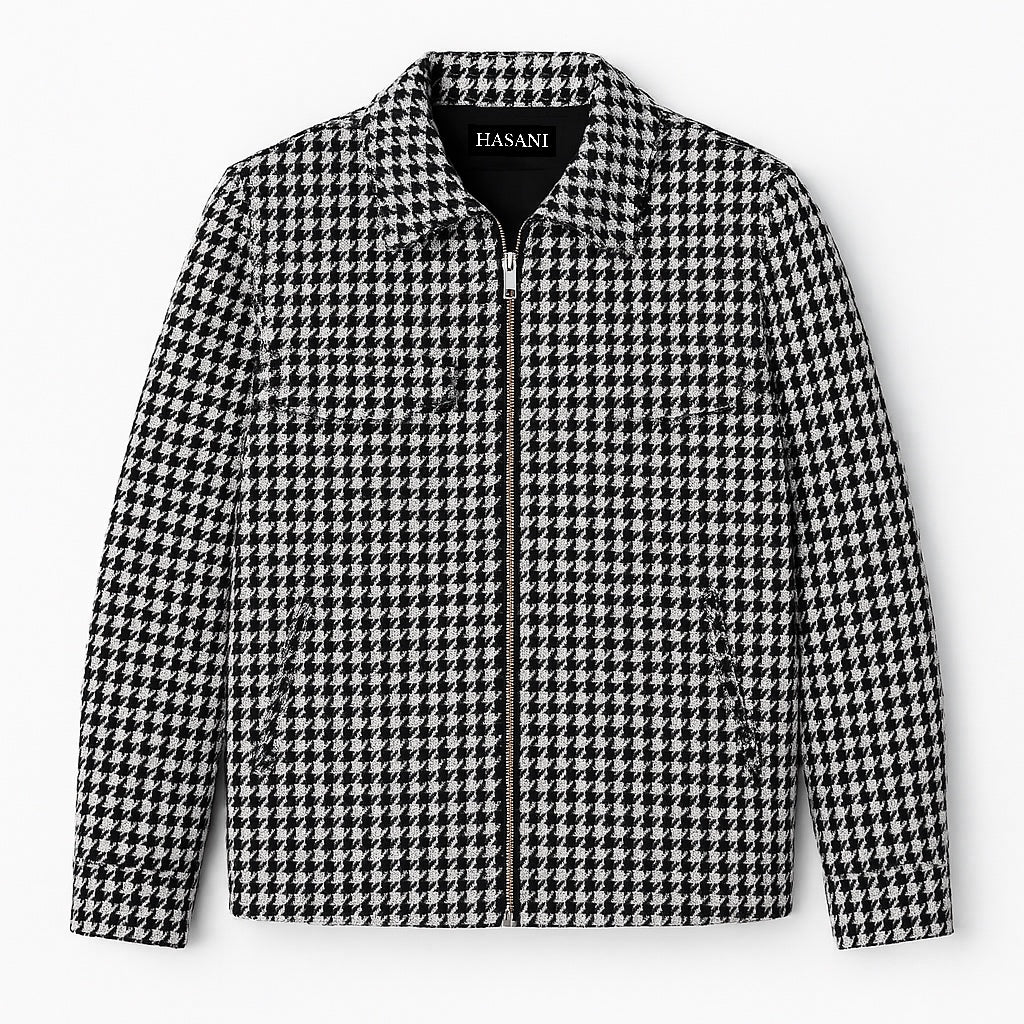 Black/White Houndstooth Jacket