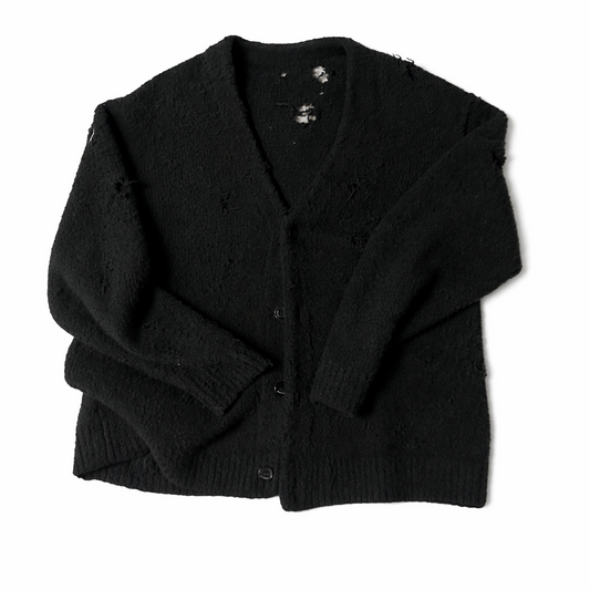 Distressed Cardigan Sweater