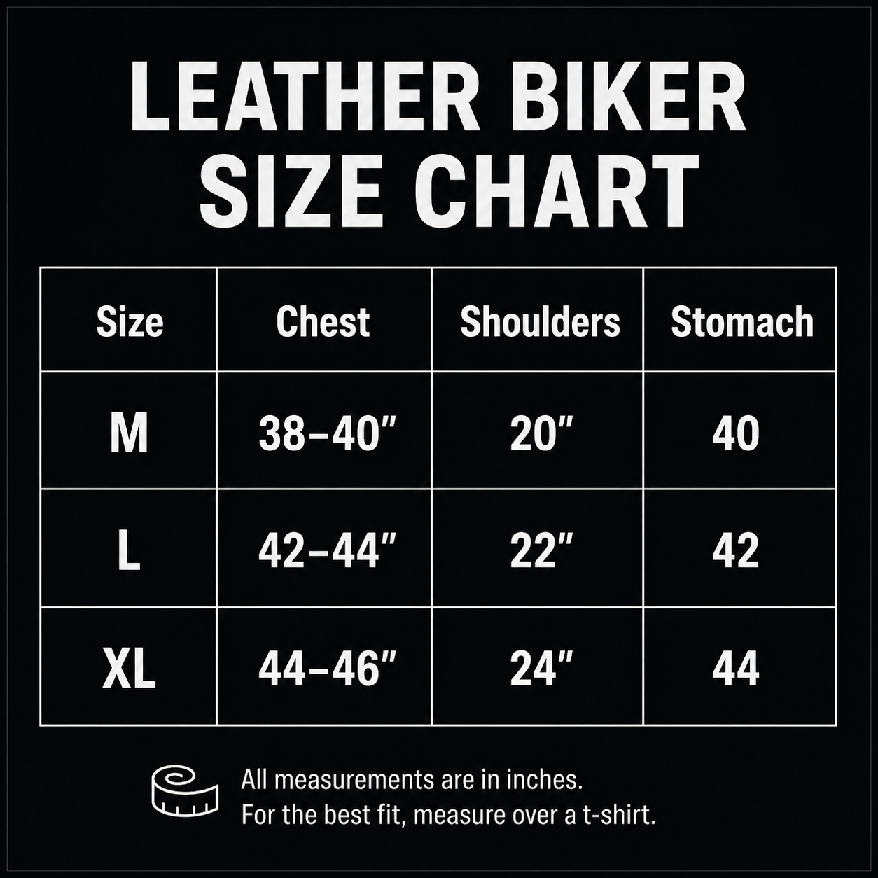 Mens Leather Biker